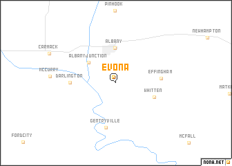 map of Evona