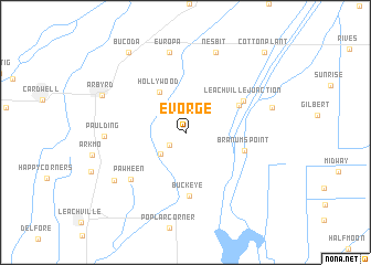 map of Evorge