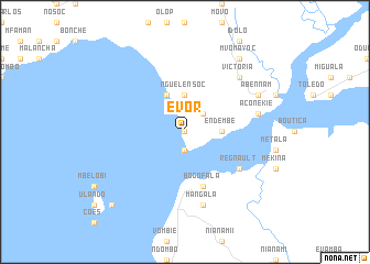 map of Evor