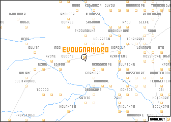 map of Évou Gnamidro