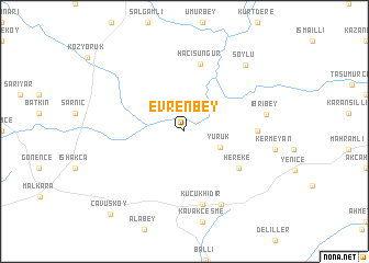 map of Evrenbey