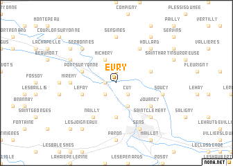 map of Évry