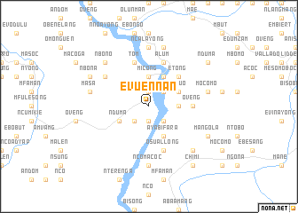 map of Evuennan