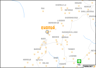 map of Ewonda