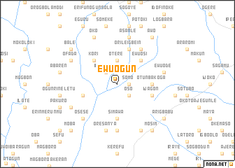 map of Ewu Ogun