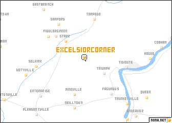 map of Excelsior Corner