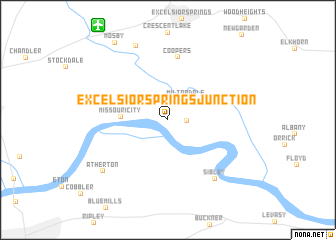 map of Excelsior Springs Junction