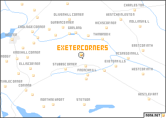 map of Exeter Corners