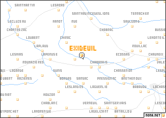 map of Exideuil