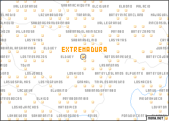 map of Extremadura