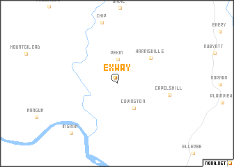 map of Ex-Way