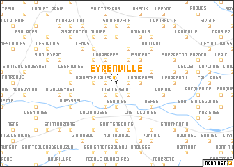 map of Eyrenville