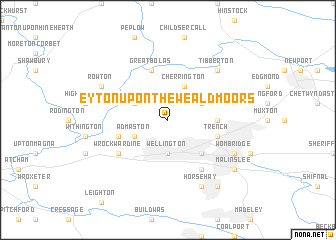 map of Eyton upon the Weald Moors