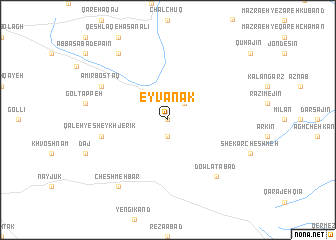 map of Eyvānak