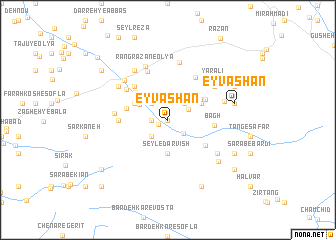 map of Eyvashān