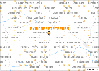 map of Eyvignes-et-Eybènes