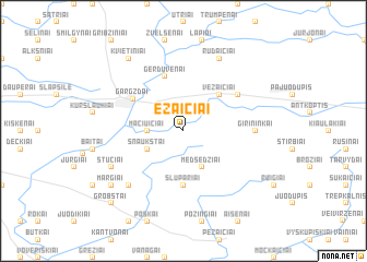 map of Ežaičiai