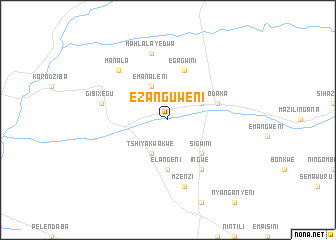 map of Ezanguweni