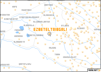 map of `Ezbet el-Tâ`ib Gâli