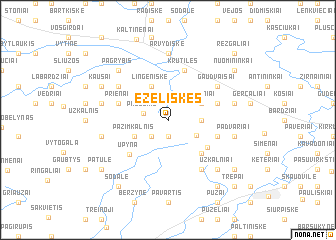 map of Eželiškės