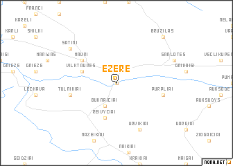 map of Ezere