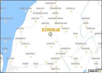 map of Ezinkeje