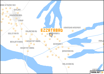 map of ‘Ezzatābād