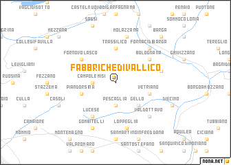 map of Fabbriche di Vallico