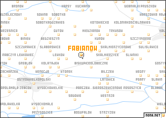 map of Fabianów