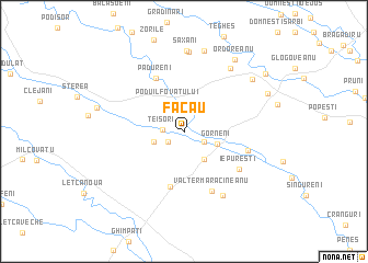 map of Făcău