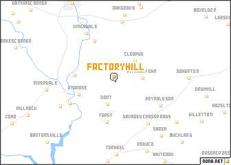 map of Factory Hill