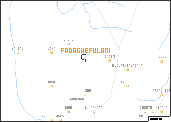 map of Fadagwe Fulani