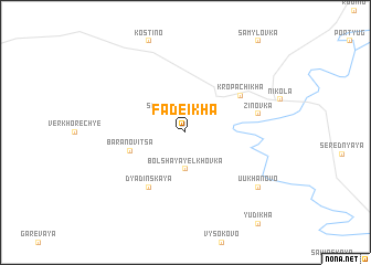 map of Fadeikha