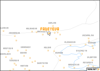 map of Fadeyeva