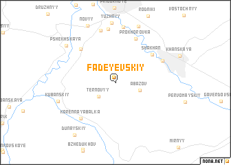 map of Fadeyevskiy