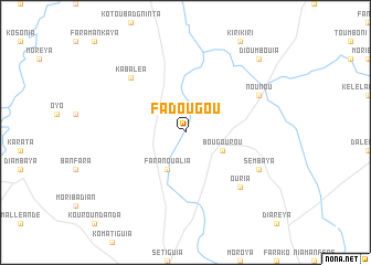 map of Fadougou