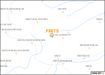 Faeto (Italy) map - nona.net