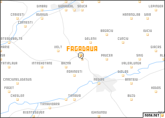 map of Făgădaua