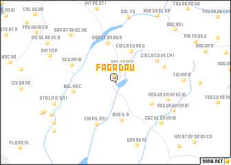 map of Făgădău