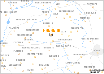 map of Fagagna