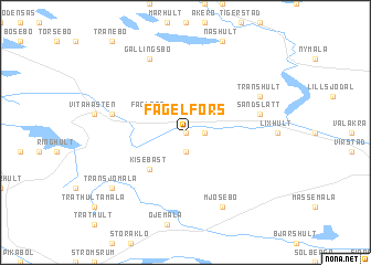 map of Fågelfors