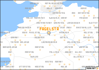 map of Fågelsta