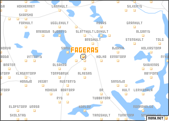 map of Fagerås