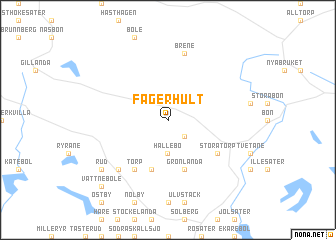 map of Fagerhult