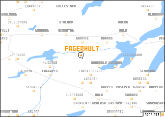 map of Fägerhult