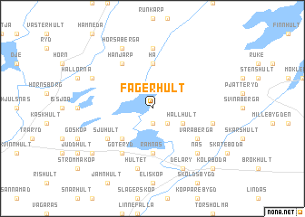 map of Fagerhult