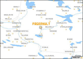 map of Fagerhult