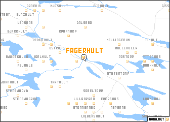 map of Fagerhult