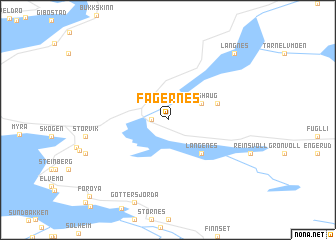 map of Fagernes