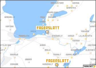 map of Fagerslätt